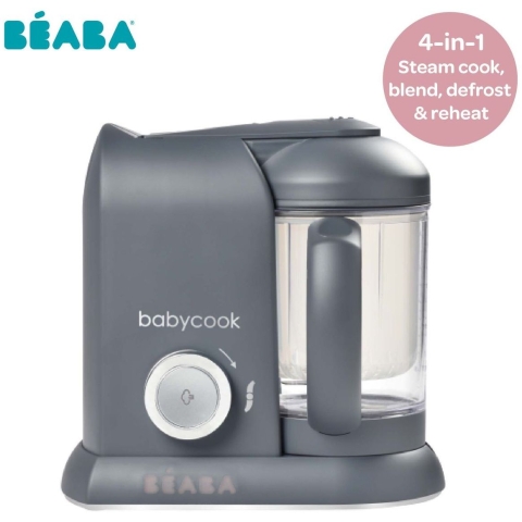 Beaba 芘亞芭 Babycook® SOLO 4合1多功能 嬰兒蒸煮攪拌輔食機 (深灰色)